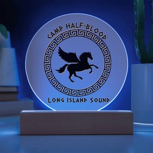Camp Half Blood Night Light, Perch Jackson Merch Gift, Camp Half-Blood Plaque, PJO Fan Merch Gift, Greek Mythology Night Light