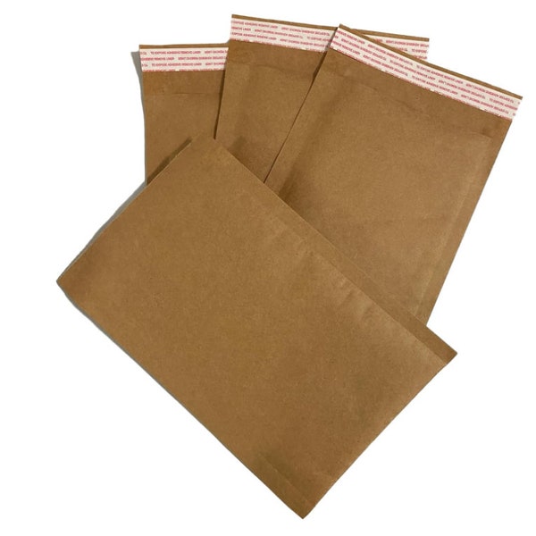 100 - 6" x 10" Kraft Bubble Mailers Padded Envelopes, Self-Seal Shipping | Packaging  Eco-Friendly Recyclable Padded Mailing Envelopes