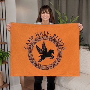 Camp Half-Blood Mink Fleece Blanket, PJO Blanket Gift, Percy Jackson Fleece Blanket Gift
