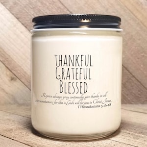 1 Thessalonians 5:16-18︱ Religious Candle︱Scripture Candle ︱Personalize Gift︱Phthalate Free ︱Gospel Candle ︱Good News Candles