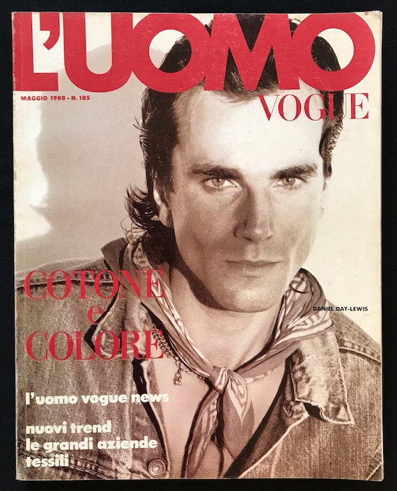 L'UOMO Vogue - May 1988 No 185 Daniel DAY-LEWIS Cover - Etsy