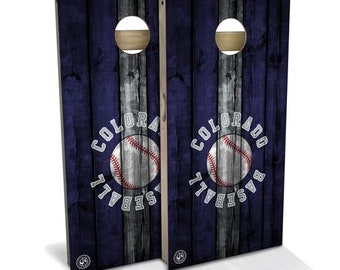 Colorado baseball Cornhole Boards, Baggo, handmade cornhole boards, backyard games , sports boards