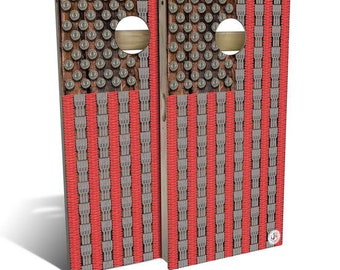 Bullet Flag Cornhole Boards Set| Baggo| Wedding cornhole boards| Bean bag toss| Custom Cornhole boards , backyard games