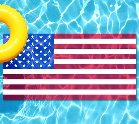 American Flag Underwater Pool Mats Pool Tattoo Etsy