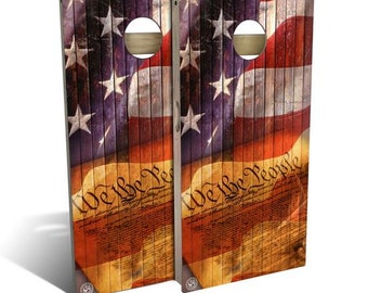 We the People Cornhole Boards Set| Baggo| Wedding cornhole boards| Bean bag toss| Custom Cornhole boards , backyard games