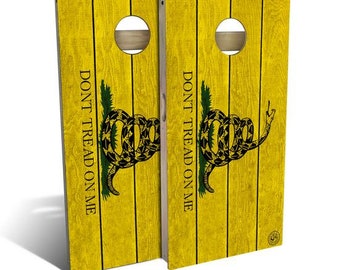 Don't tread on me Cornhole Boards Set| Baggo| Wedding cornhole boards| Bean bag toss| Custom Cornhole boards , backyard games