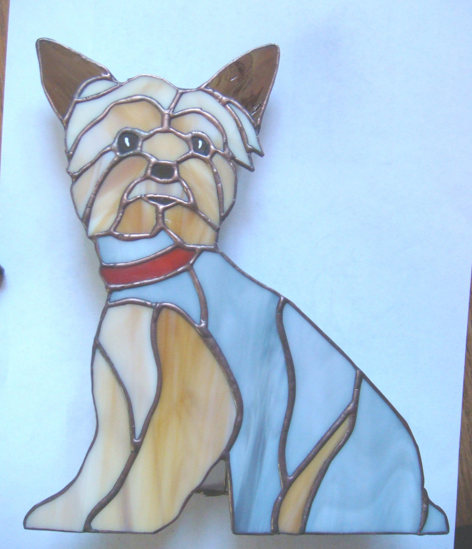 Stained glass Yorkshire Terrier Etsy
