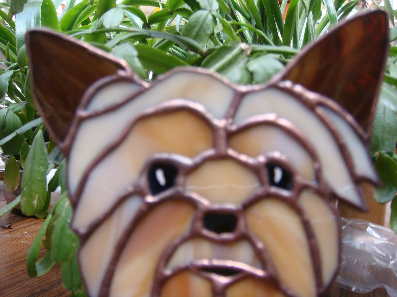 Stained glass Yorkshire Terrier Etsy
