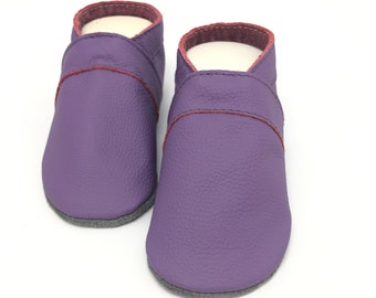 Crawler Shoes Crawler Puss Medium Purple Leather Puss Slippers Leather Red UNI BASIC Name Possible Personalization Personalized