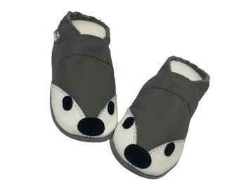 Krabbelschuhe Fuchs Foxy Silberfuchs Baby Taufe Geschenk