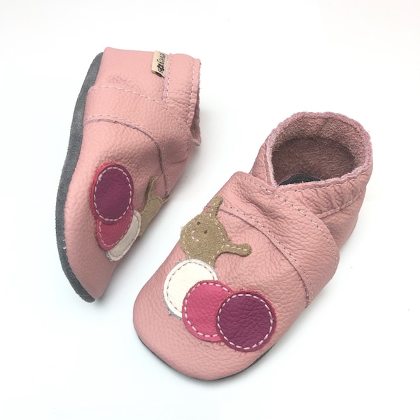 Krabbelschuhe Raupe Rosa Baby Mädchen