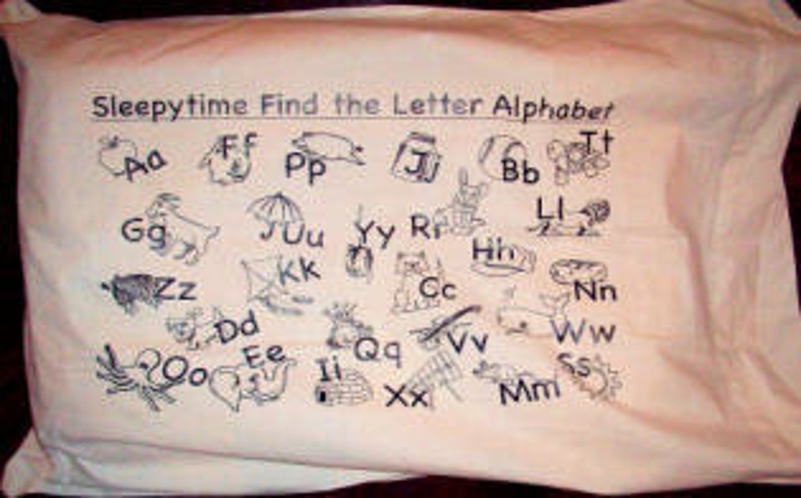 My Sleepytime Find the Letter Pillowcase Etsy