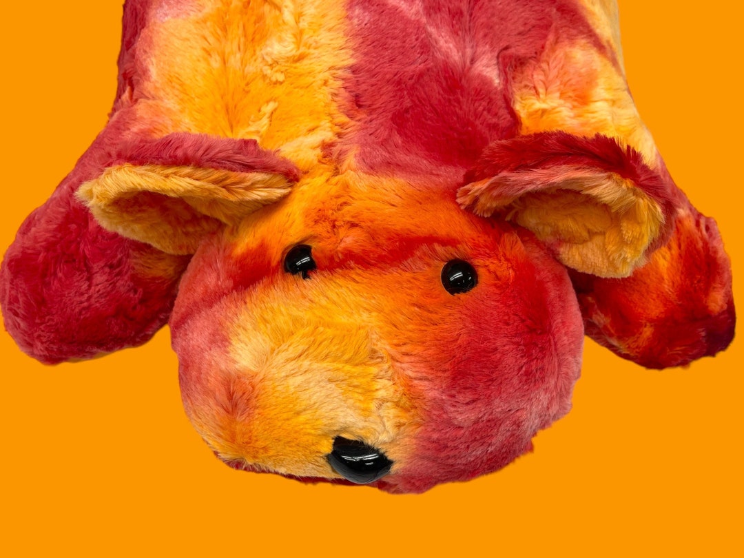 Weighted Sensory Pet Fire Bear Plush, Weighted Lap Pad, Bear Plush