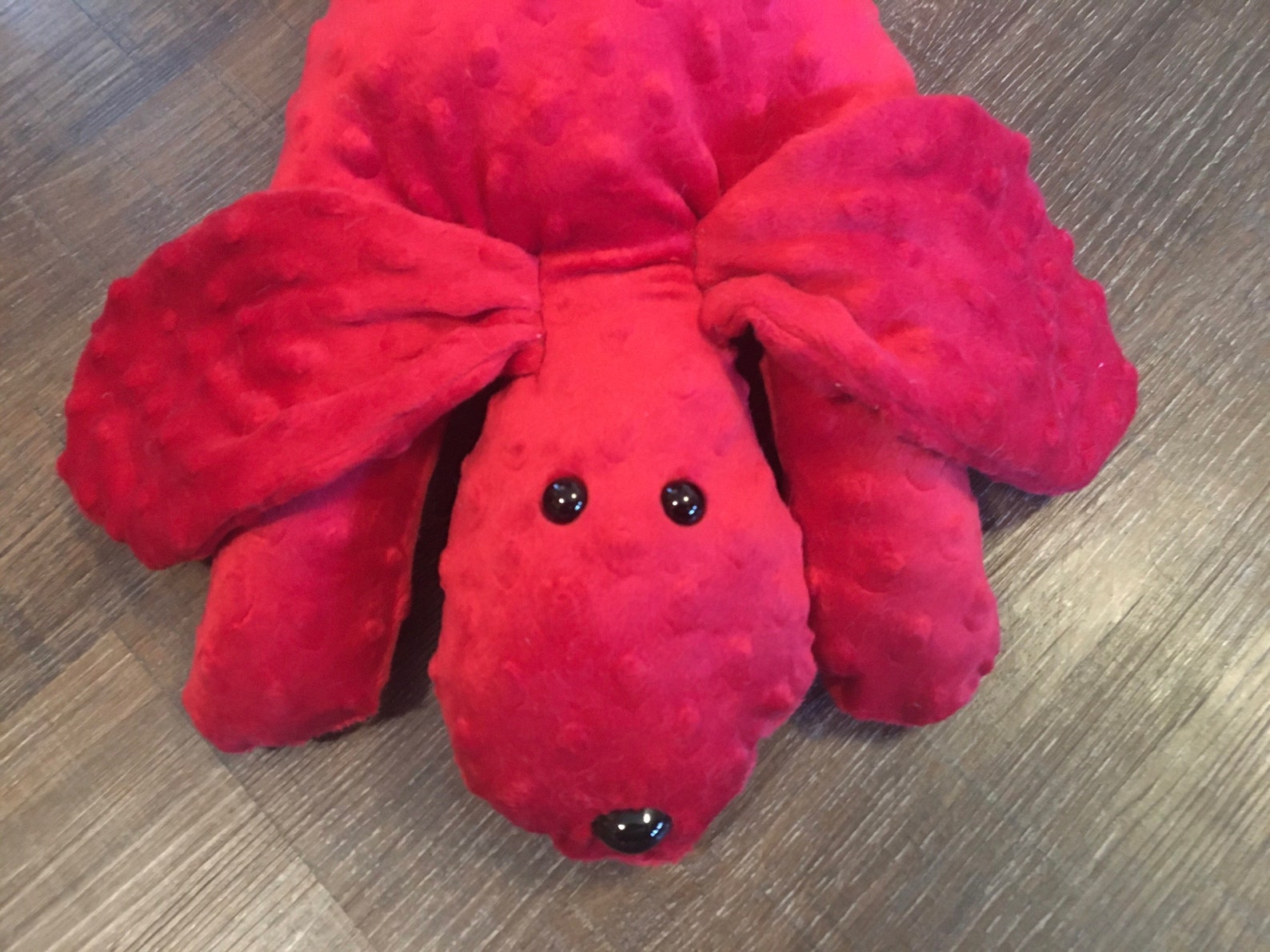 22 weighted dog lap pad Red weighted dog plush dog Etsy