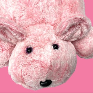Weighted Sensory Pet pink heather cuddle fabric bear, weighted plush, Special needs, autism, Alzheimers, antianxiety, weighted animal