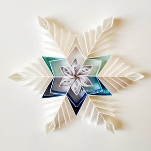 White Snowflake, Quilling paper, handmade gift, home decor, for her, for him, anniversary, wedding, wall art, christmas, wall home decor