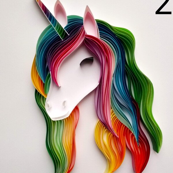 Unicorn Quilling Art Etsy