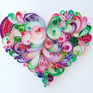 Quilling paper art design: "L'Amore più dolce"