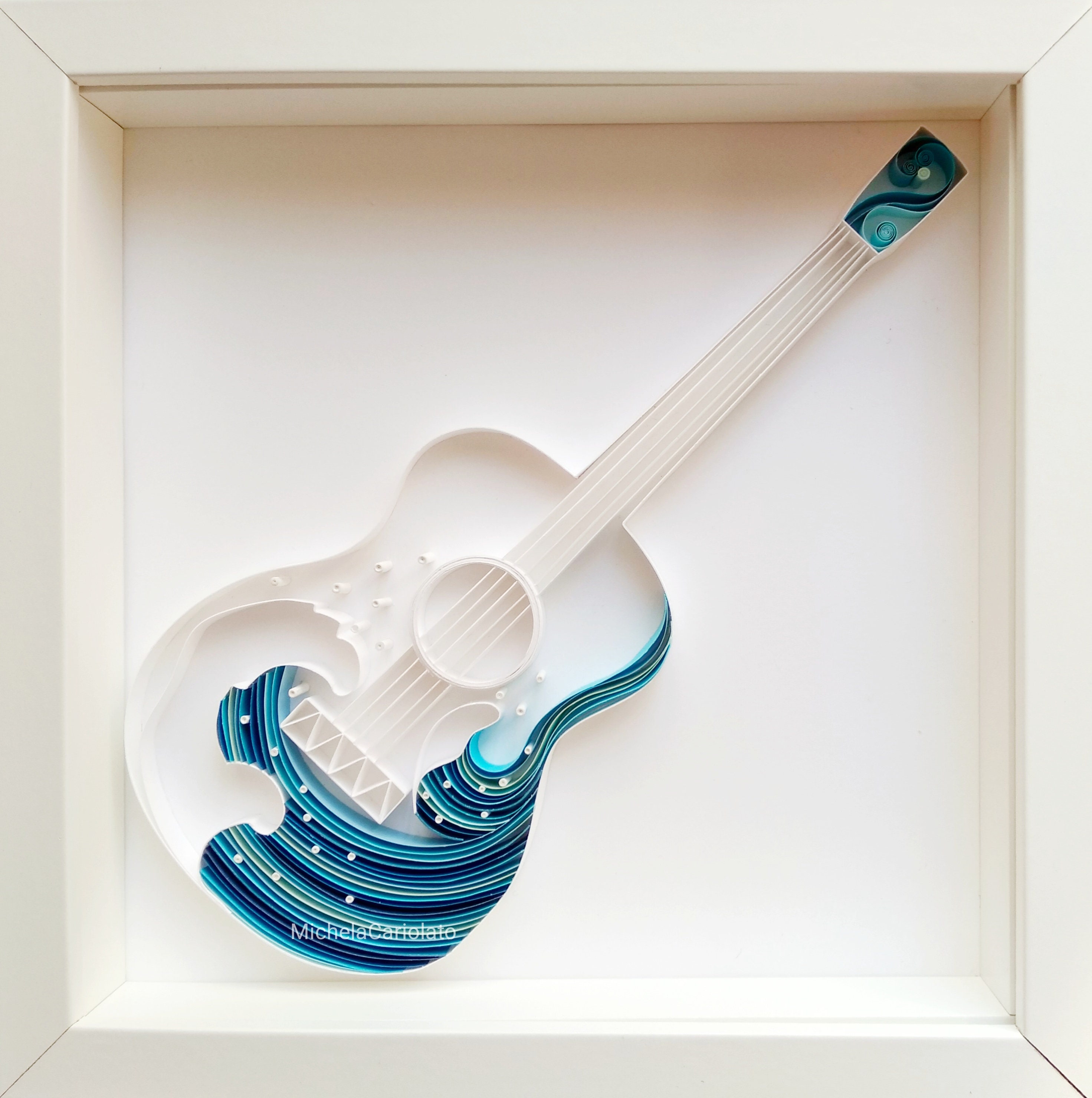 The Big Wave, Quilling Paper Art Design, Handmade Gift, Home Decor, for Her, for Him