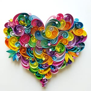 Quilling paper art design: "Per sempre nel mio cuore"