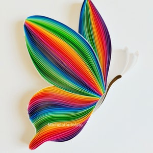 Quilling paper art design: "Farfalla Arcobaleno"