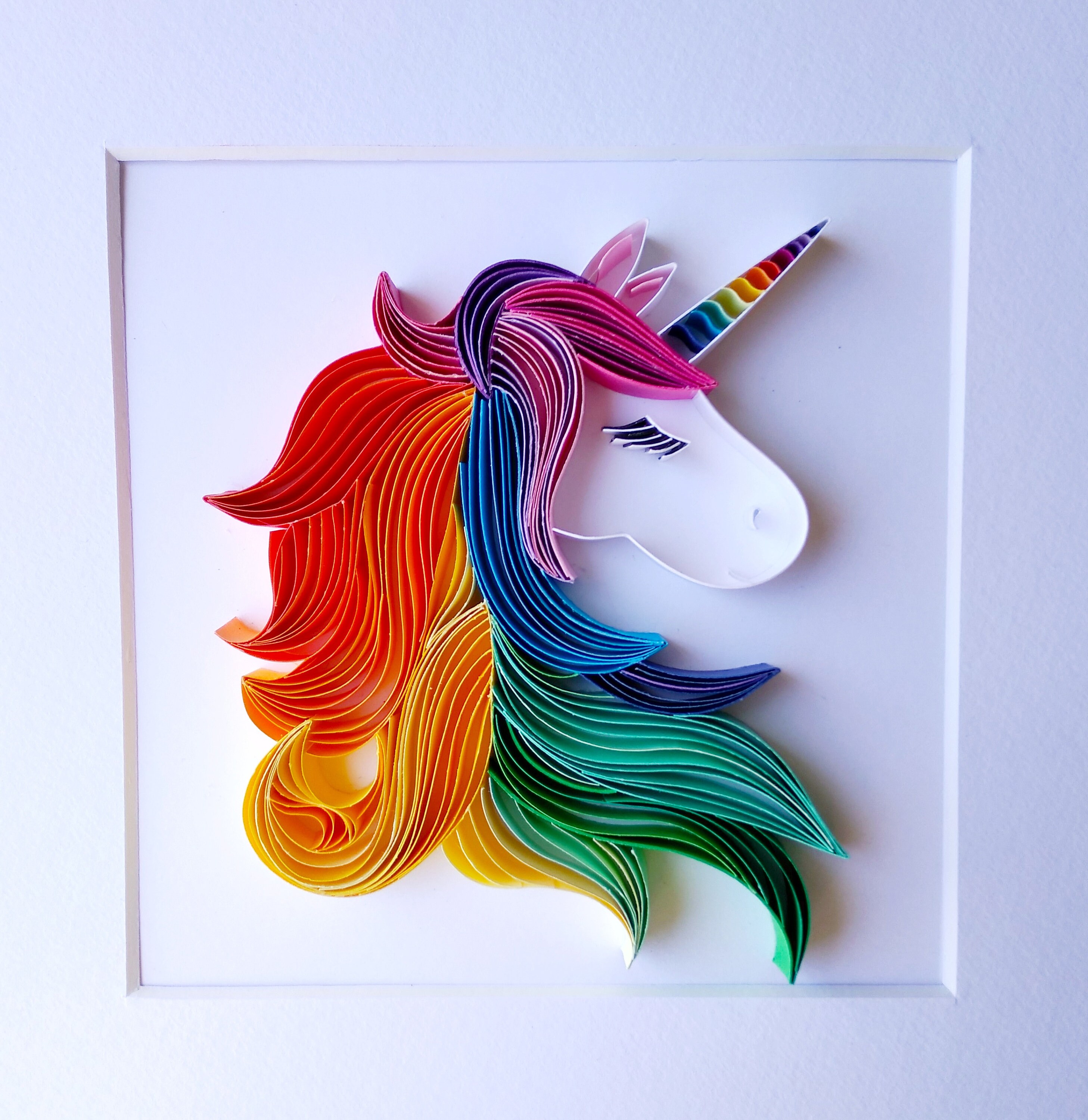 Sweet Magical Unicorn Quilling Paper Art Design Handmade Etsy