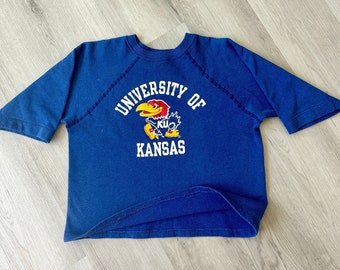 Vintage Kansas Sweatshirt met korte mouwen - Dames klein / jeugd XL