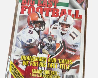 Revista Vintage de Futebol Americano da Big East de 1993