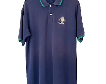 Polo de golfe vintage Looney Tune Taz dos anos 90 grande