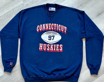 UConn Football Vintage zwaargewicht sweatshirt met ronde hals XXL