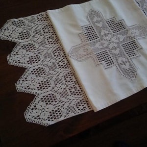 Altar cloth Religious lace table cloth Christian table runner Catholic home altar Alter Cross Church Christmas Liturgical