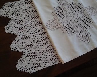 Altar cloth Religious lace table cloth Christian table runner Catholic home altar Alter Cross Church Christmas Liturgical