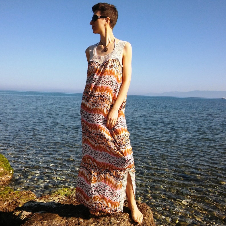 animal print beach dress