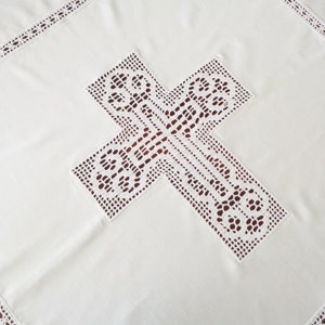 Orthodox Altar cloth Catholic Christian Personalized Religious cross Home altar cloth Church Liturgical Prayer funeral Christmas Easter