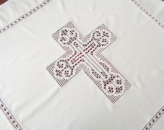 Orthodox Altar cloth Catholic Christian Personalized Religious cross Home altar cloth Church Liturgical Prayer funeral Christmas Easter