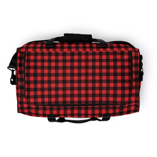 Buffalo Plaid Duffle bag / Red Check Weekend Bag