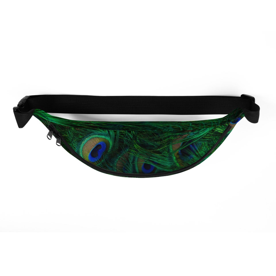 Discover Peacock Feather Fanny Pack Bum Bag Waist Bag