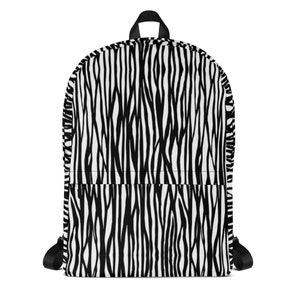 Zebra print Backpack / Animal print / Black & White Rucksack