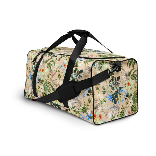 Floral Duffle bag / Spring flowers weekend bag