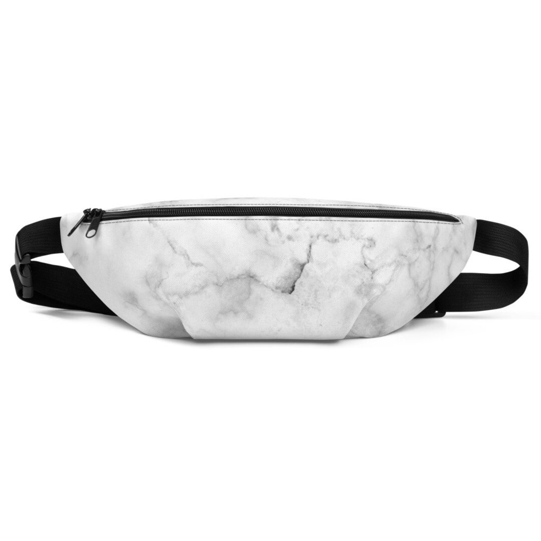 White Marble Fanny Pack Abstract Waist Bag Bum Bag Etsy Canada
