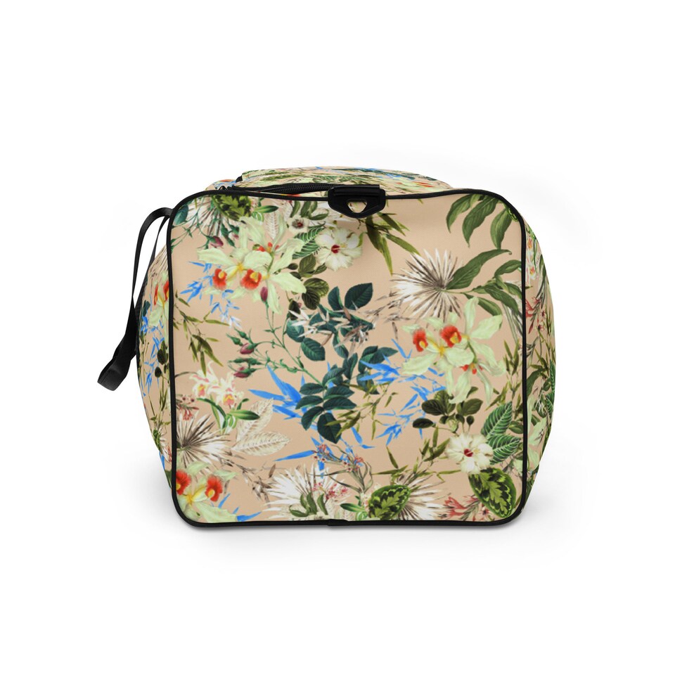 Floral Duffle bag / Spring flowers weekend bag