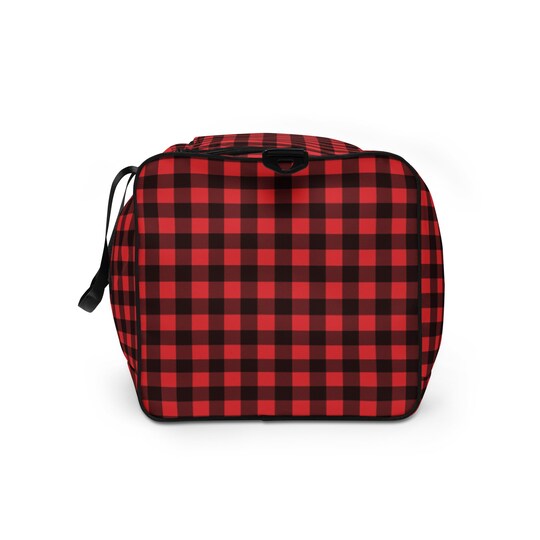 Buffalo Plaid Duffle bag / Red Check Weekend Bag