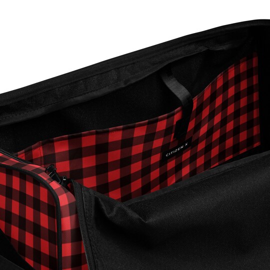 Buffalo Plaid Duffle bag / Red Check Weekend Bag