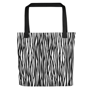 Sac Fourre-tout Zebra / Noir & Blanc / Sac Animal Print