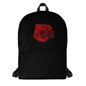 Roter Rosen-Rucksack / Blumen-Rucksack