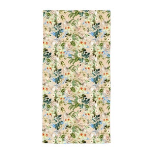 Floral beach Towel / Orchids bath towel