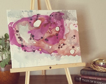 Developing Original Artwork, Enamel and Acrylic Painting, Strange Art, Abstract Home Decor, Contemporary Wall Piece