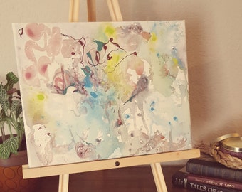 Guts Original Artwork, Enamel and Acrylic Painting, Strange Art, Abstract Home Decor, Contemporary Wall Piece