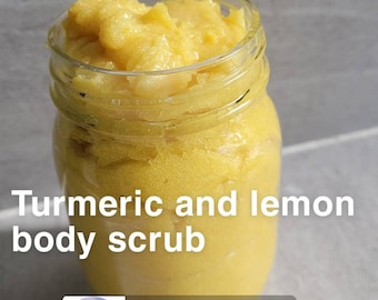 Turmeric and lemon body scrub