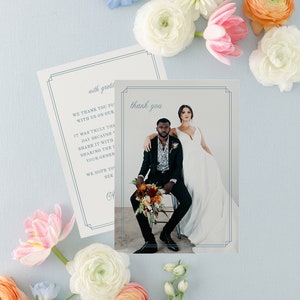 AVERY | Wedding Photo Thank You Cards, Wedding Thank You Card Template, Wedding Thank You Cards with Photo, Minimalist Thank You Cards